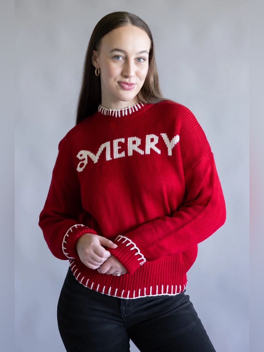 NWT Simply Southern Merry Knit Christmas Sweater size XL